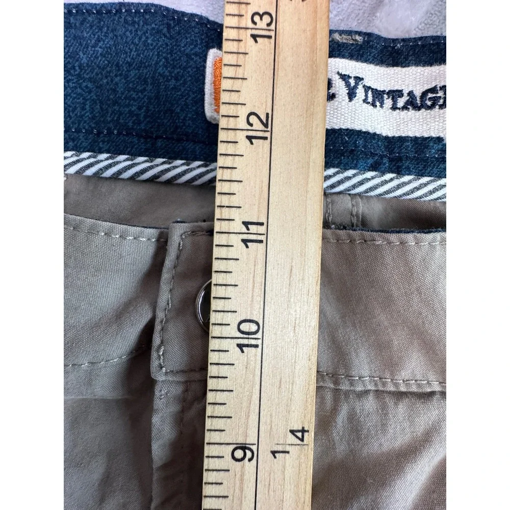 Mens Khaki Straight Leg Casual Pants Flat Front Cotton Blend Size 34x30‎
